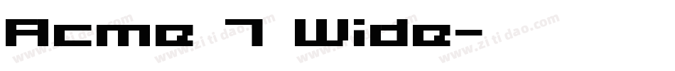 Acme 7 Wide字体转换